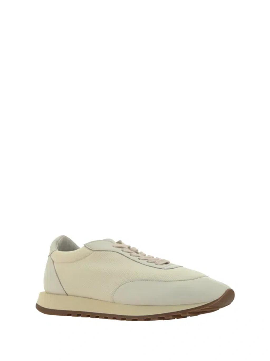 THE ROW Owen Runner Sneakers In Milk/white/brown Product Image