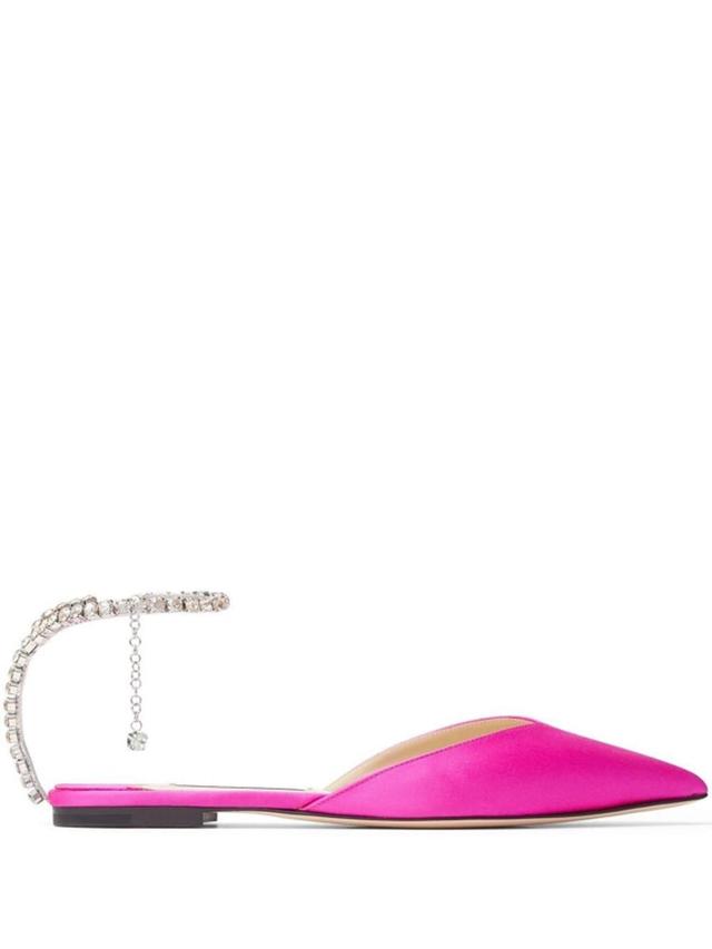 Saeda Crystal-embellished Pumps In Fuchsia Product Image