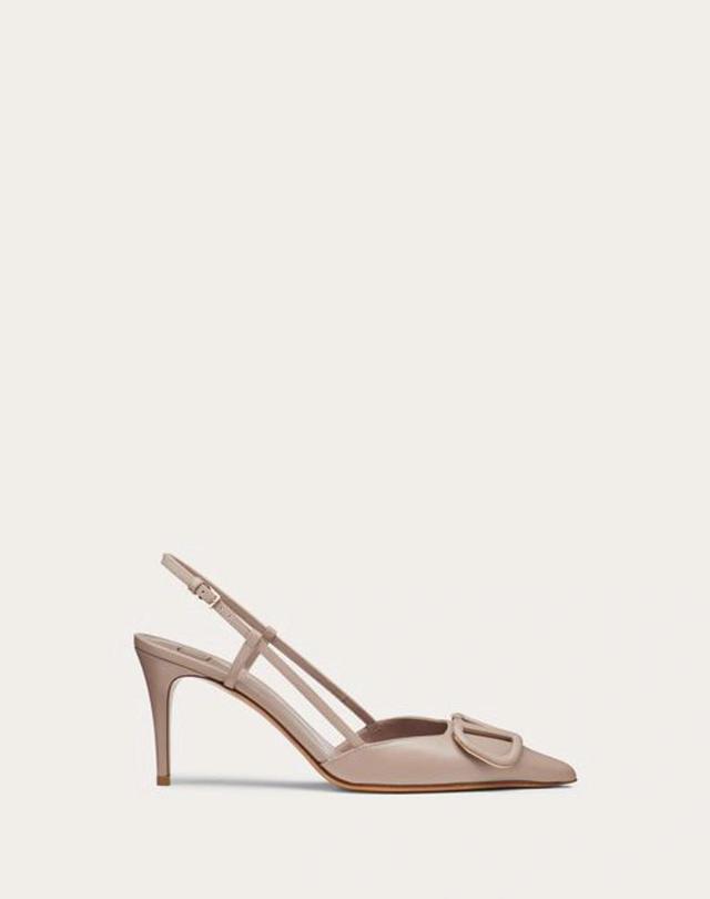 VALENTINO GARAVANI Vlogo Pointed Toe Slingback Pump In Poudre Product Image