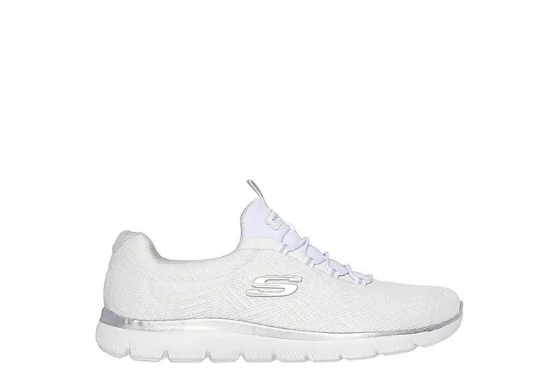 Skechers Womens Summit-Artistry Chic Wide Casual Sneakers from Finish Line - White Product Image