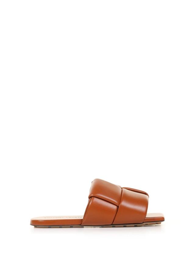 Patch Mule Flat Sandal In Brown Product Image