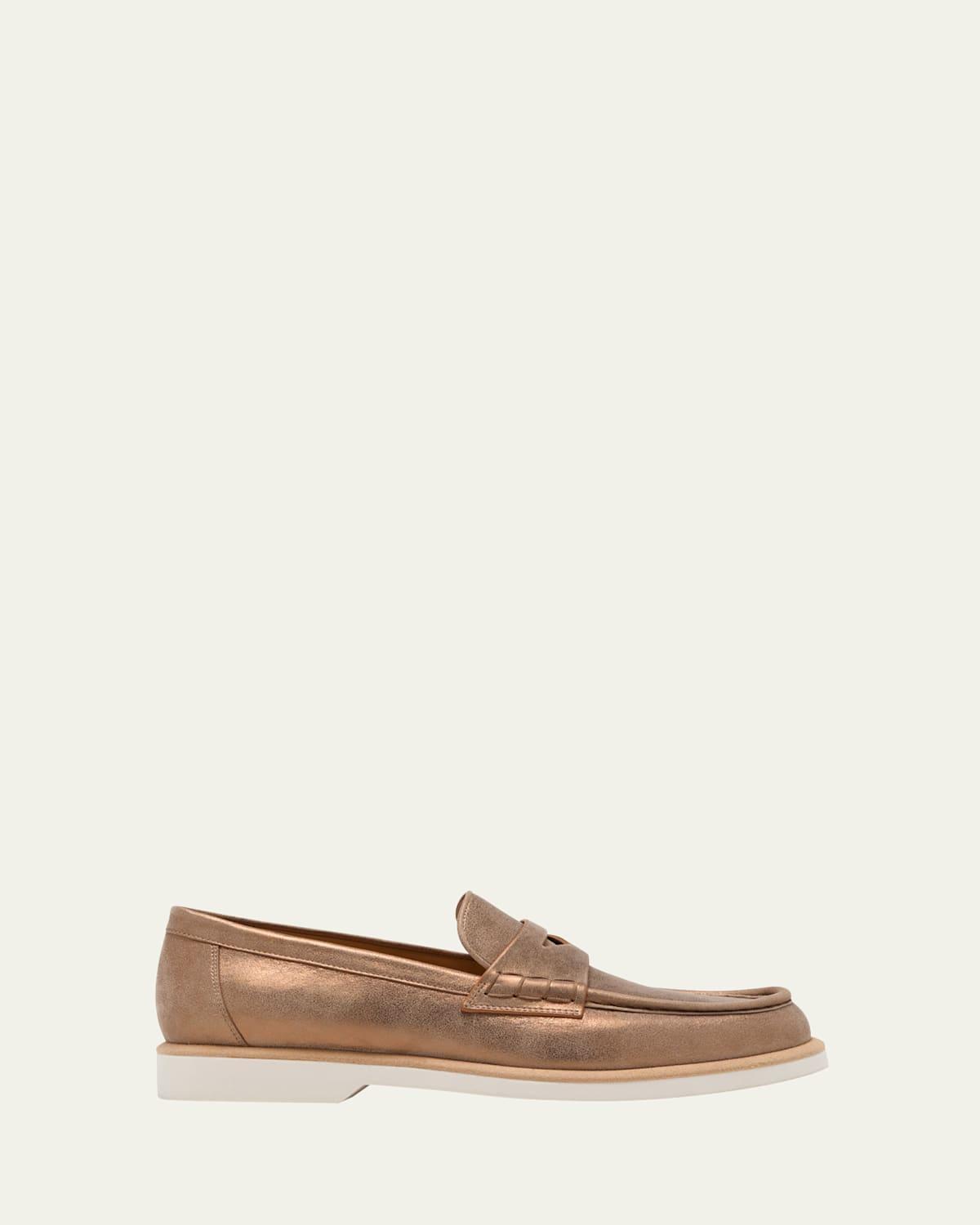 Gallery Metallic Casual Penny Loafers Product Image