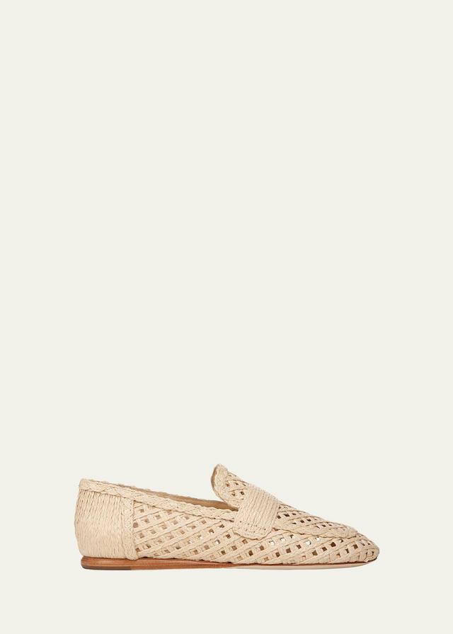 Davis Flat Raffia Loafers Product Image