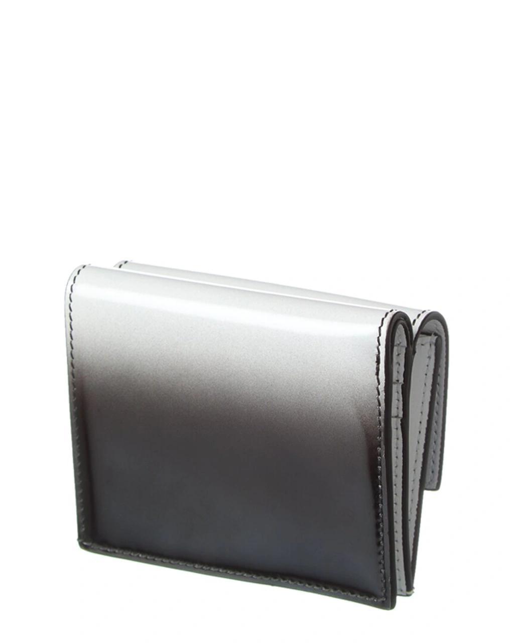 Gancini Clasp Leather Card Case Wallet In White Product Image