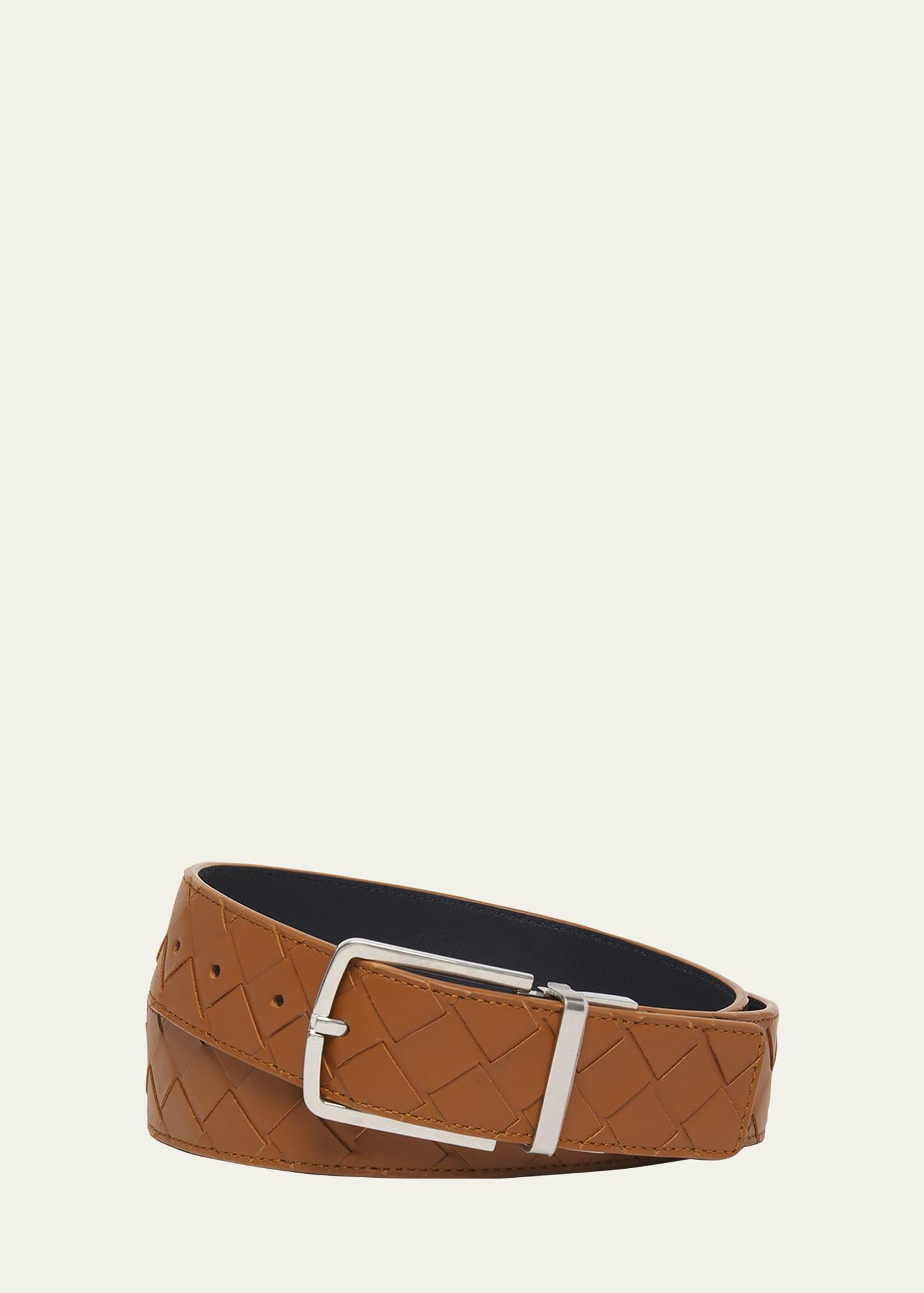 Men's Reversible Intrecciato Leather Belt Product Image