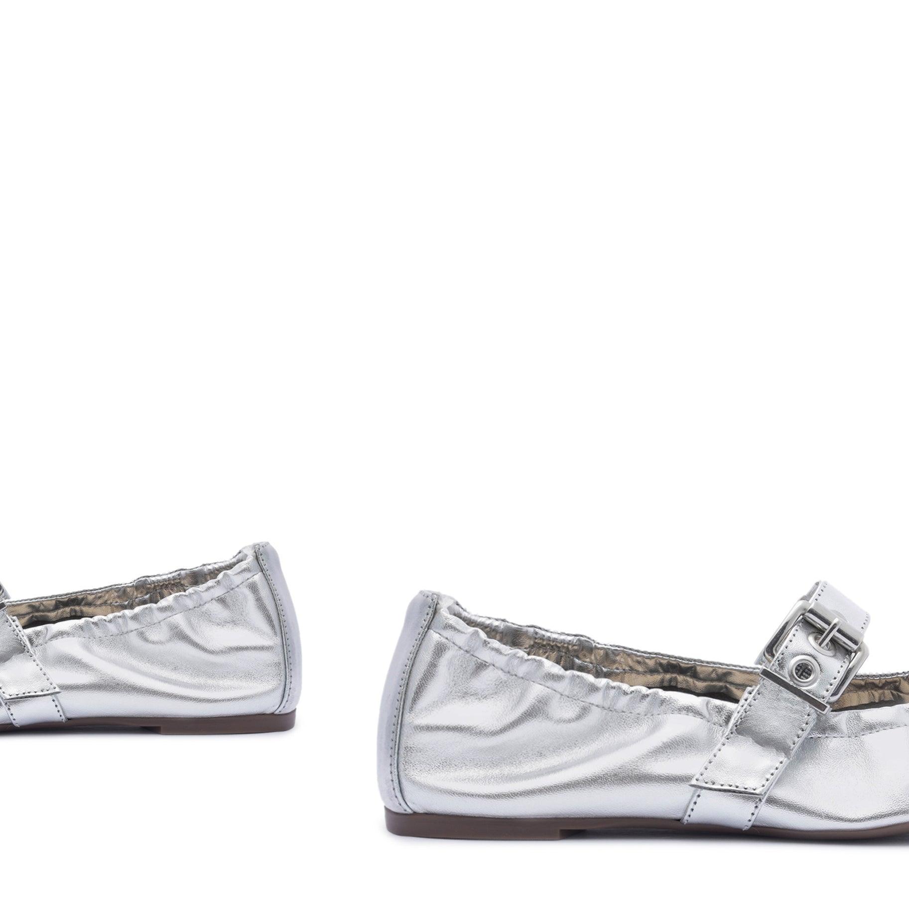 Calita Metallic Leather Flat Product Image