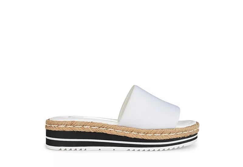 Journee Collection Rosey Womens Espadrille Slide Sandals White Product Image