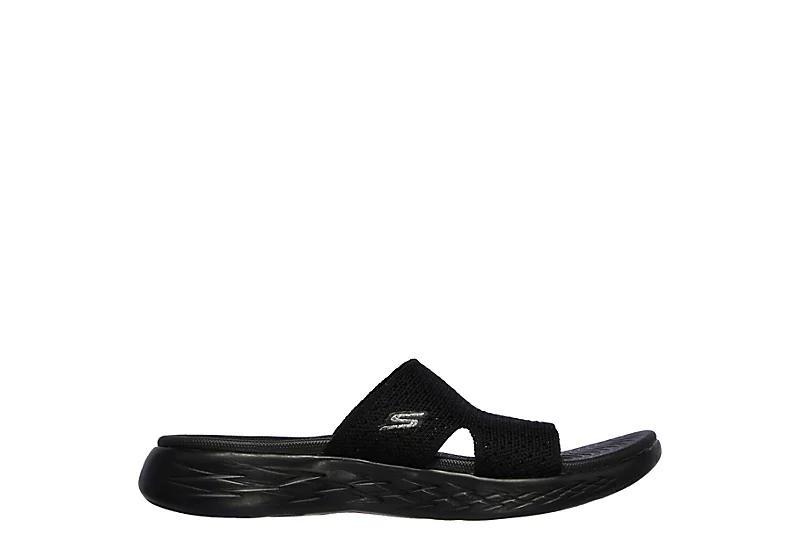 SKECHERS Performance On-The-Go 600 Stretch Knit Slide (Black) Women's Shoes Product Image