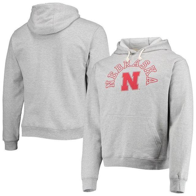 Mens League Collegiate Wear Heathered Gray Nebraska Huskers Seal Neuvo Essential Fleece Pullover Hoodie Product Image