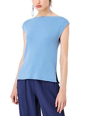 Womens Cashmere-Blend Rib-Knit Top Product Image