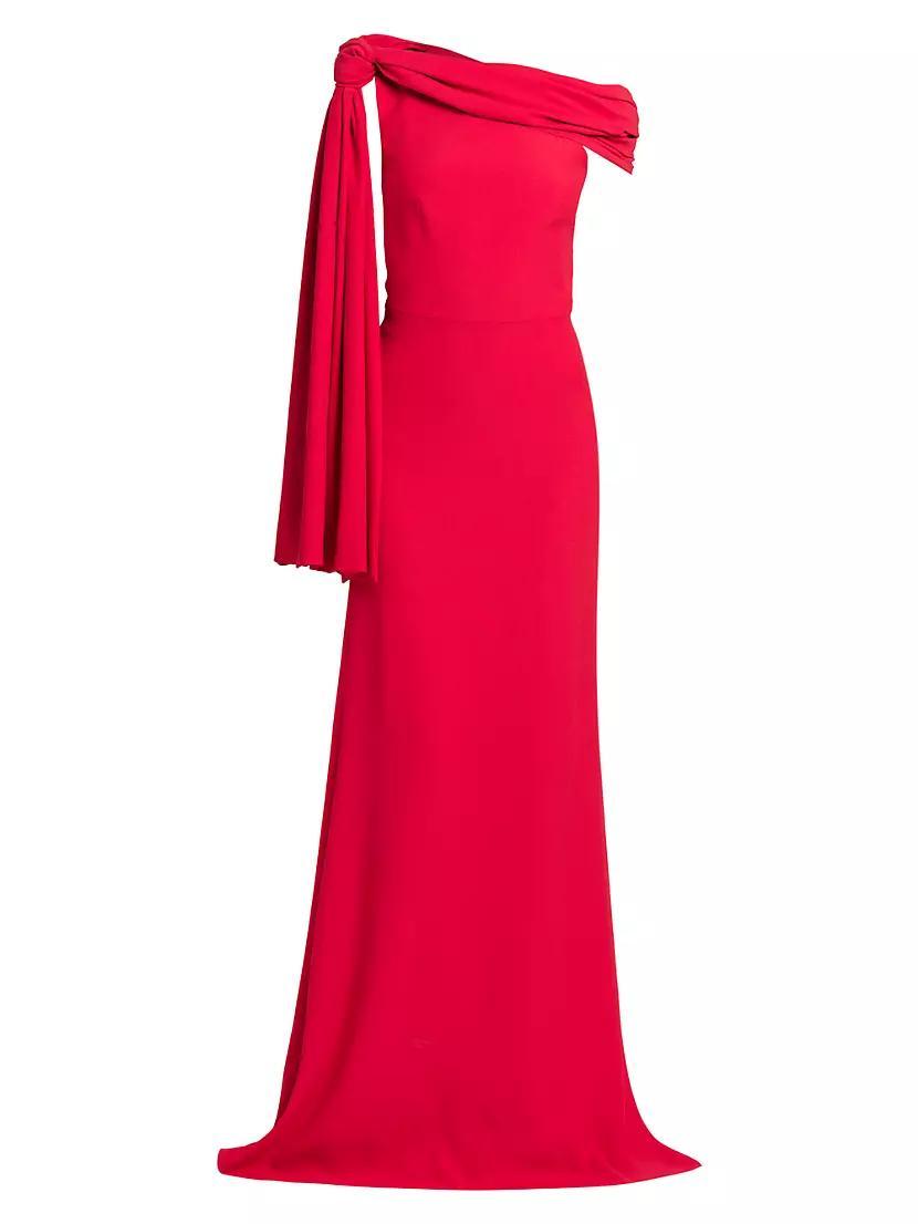 Knotted Crepe Evening Gown Product Image