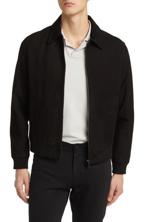 Theory Wyatt Reece Leather Bomber Jacket Product Image