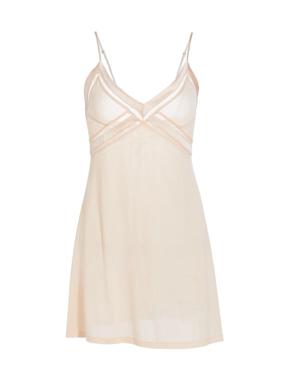 Womens Mesh Panel Slip Dress Product Image