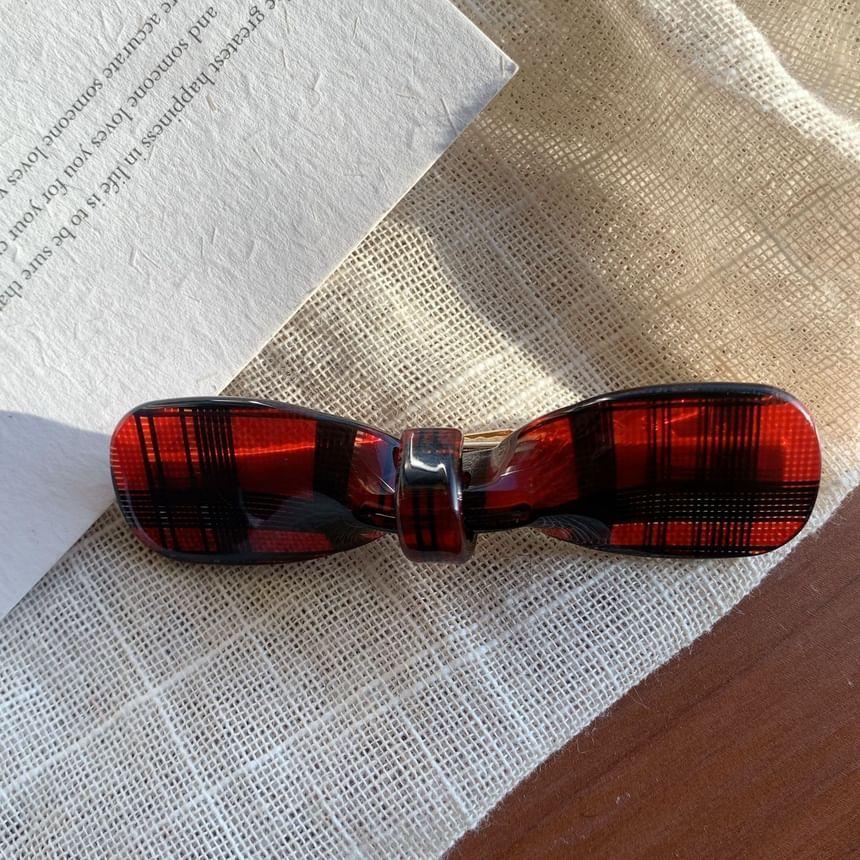 Plaid Hair Claw / Hair Clip Product Image