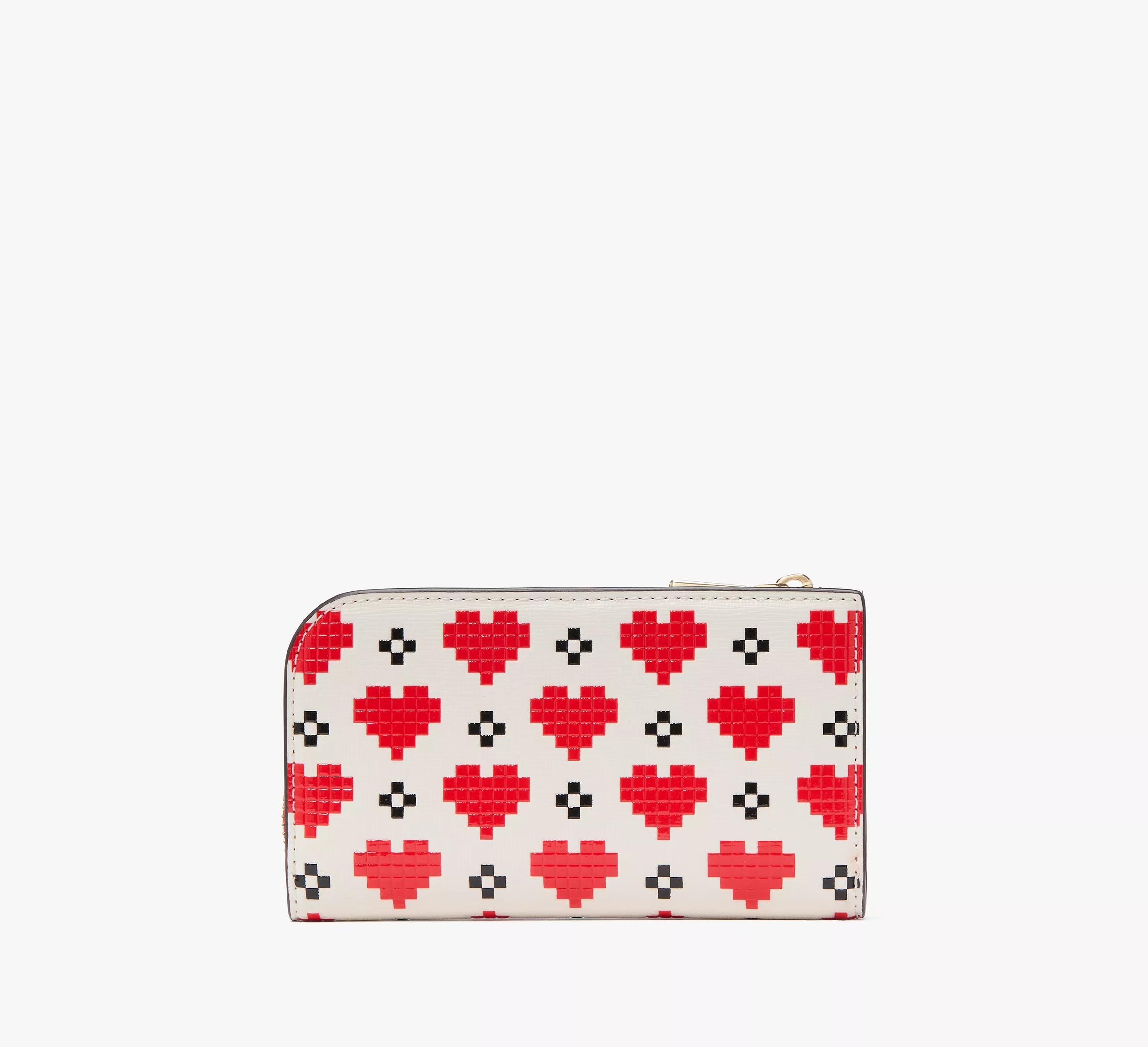 Devin Pixel Hearts Small Slim Bifold Wallet Product Image