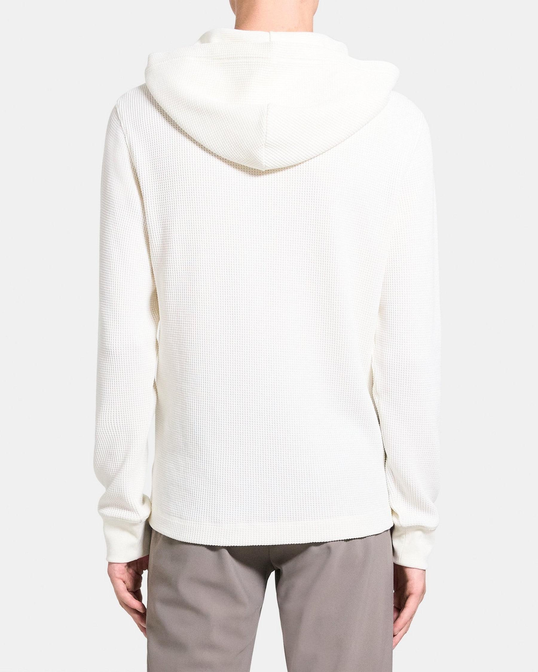 Waffle Knit Hoodie in Cotton-Blend Product Image