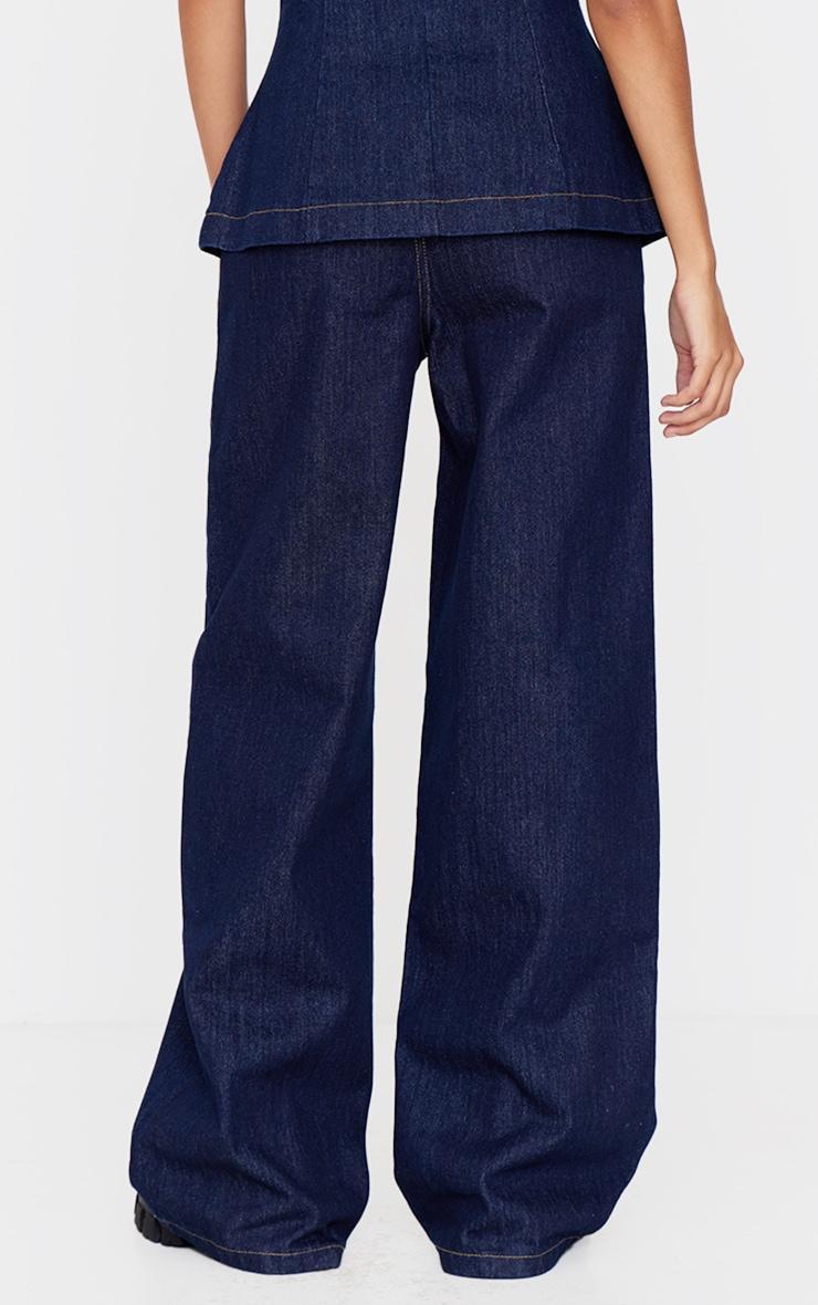 Indigo Tailored Style Wide Leg Jean Product Image