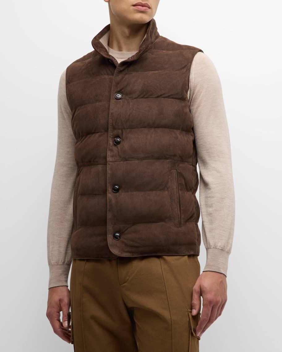 Mens Cordova Suede Quilted Vest Product Image