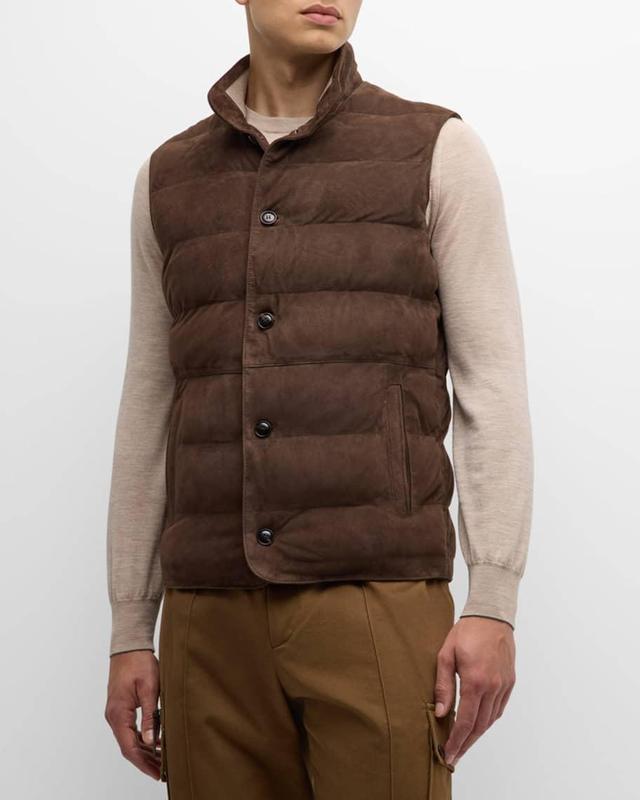 Men's Cordova Suede Quilted Vest  Product Image