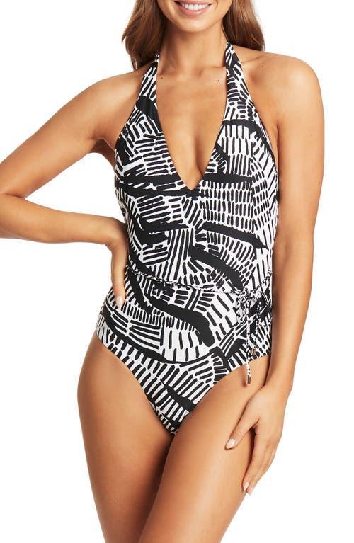 Sea Level Halter Neck One-Piece Swimsuit Product Image