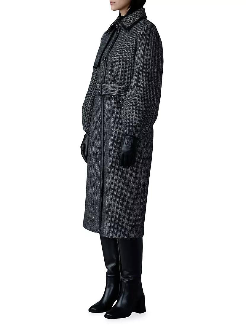 Wool-Blend Belted Trench Coat Product Image