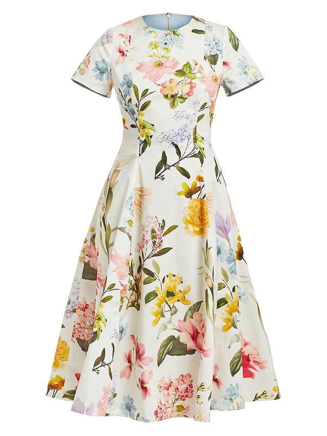 Womens Lia Floral Belted Reversible Midi-Dress Product Image