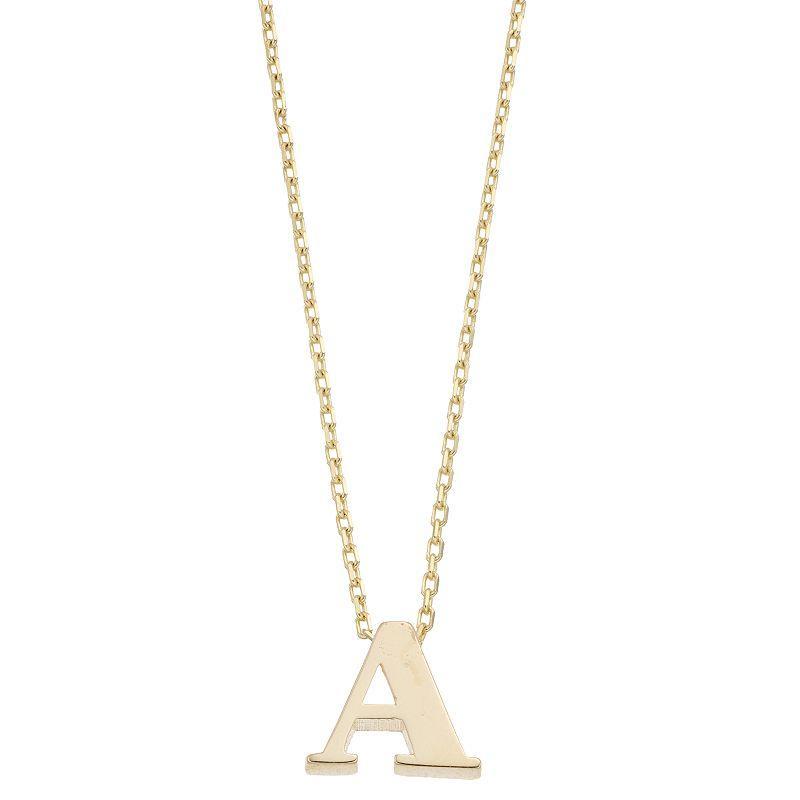 Au Naturale 14k Gold Initial Pendant Necklace, Womens Product Image