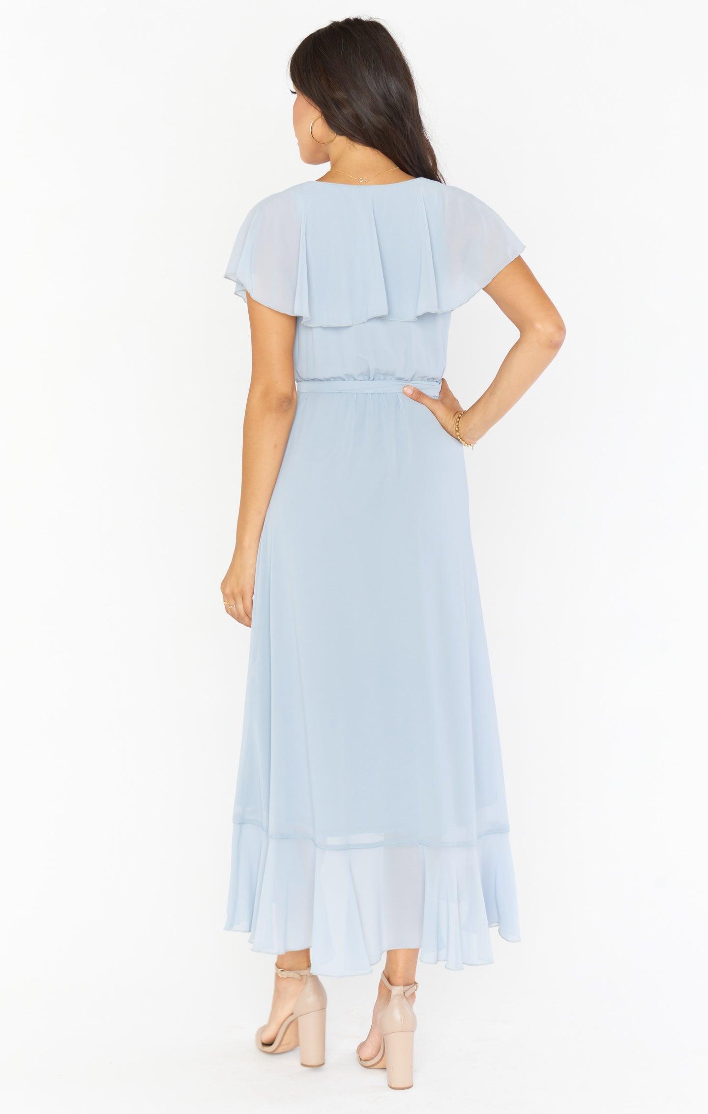 Jess Ruffle Midi Dress ~ Antique Rose Chiffon Product Image