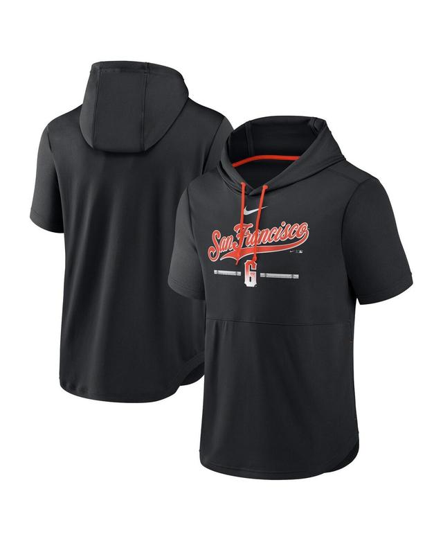 Men's Black San Francisco Giants City Connect Short Sleeve Pullover Hoodie Product Image