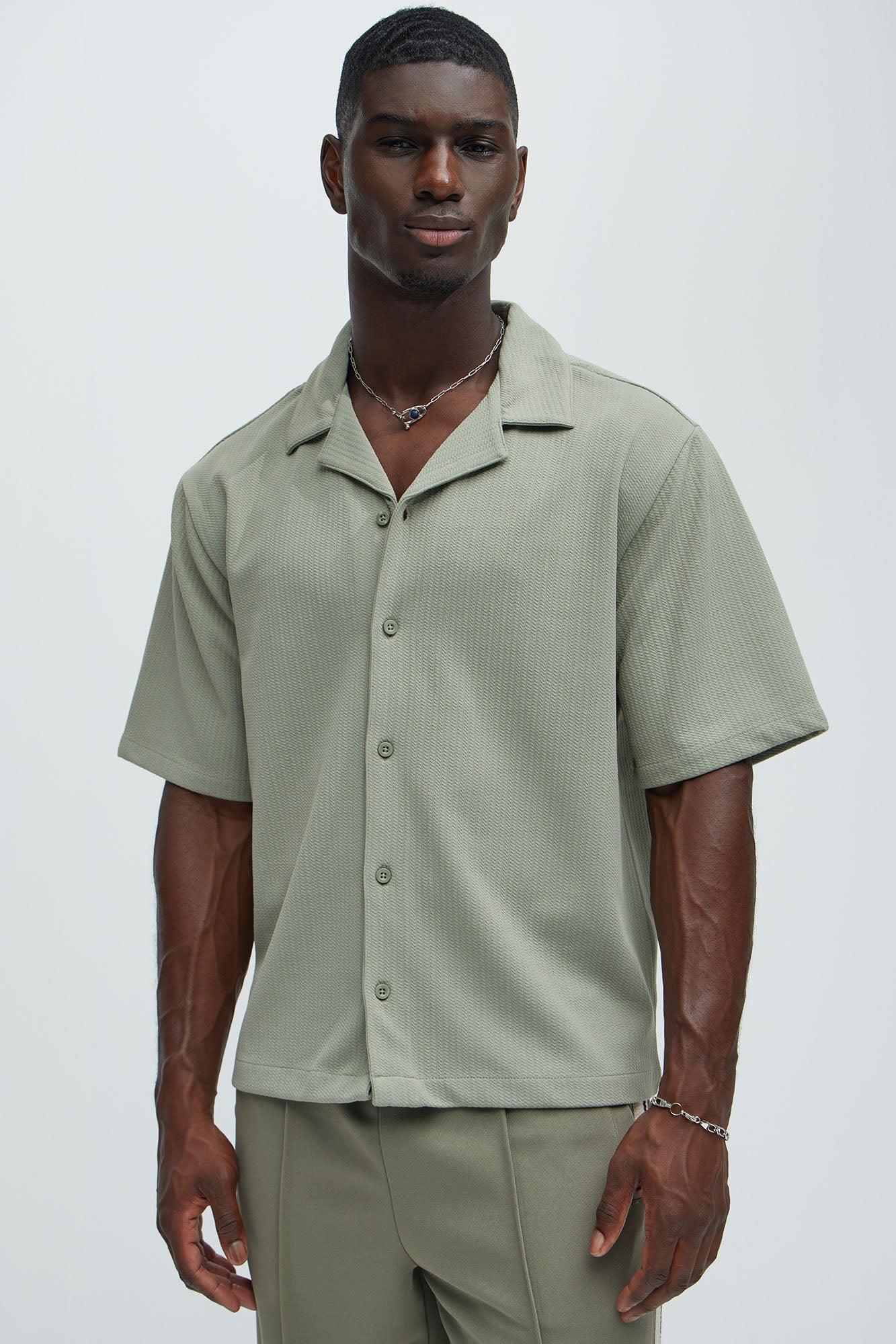 Koa Textured Shirt - Sage Product Image