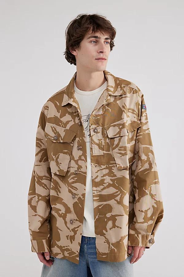 Urban Renewal Vintage United Kingdom Camo Shirt Jacket Mens at Urban Outfitters Product Image