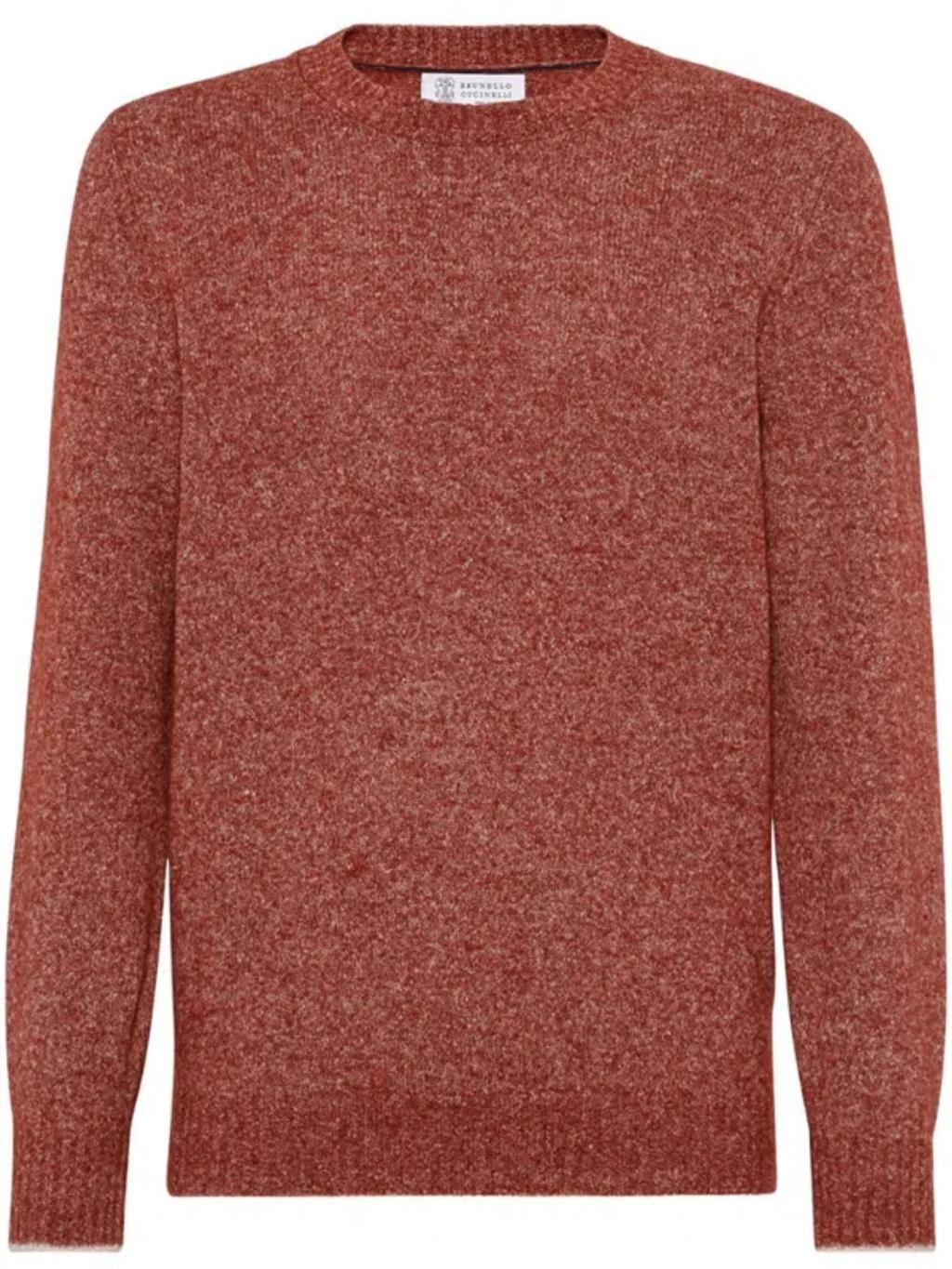 Red Wool Crewneck Sweater Product Image