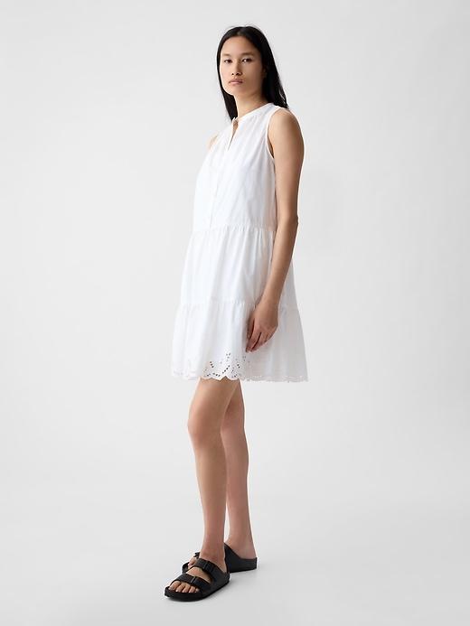 Eyelet Mini Shirtdress Product Image