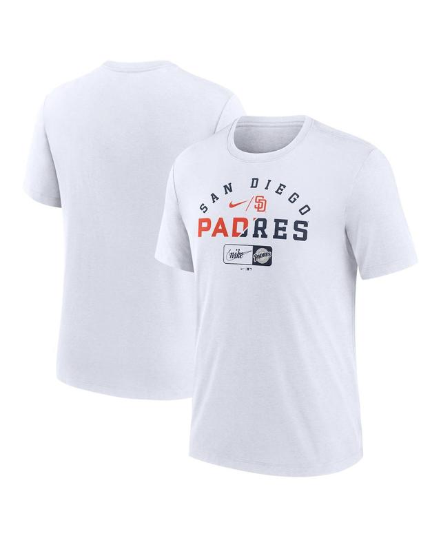 Mens Nike Ash San Diego Padres Rewind Review Slash Tri-Blend T-shirt Product Image