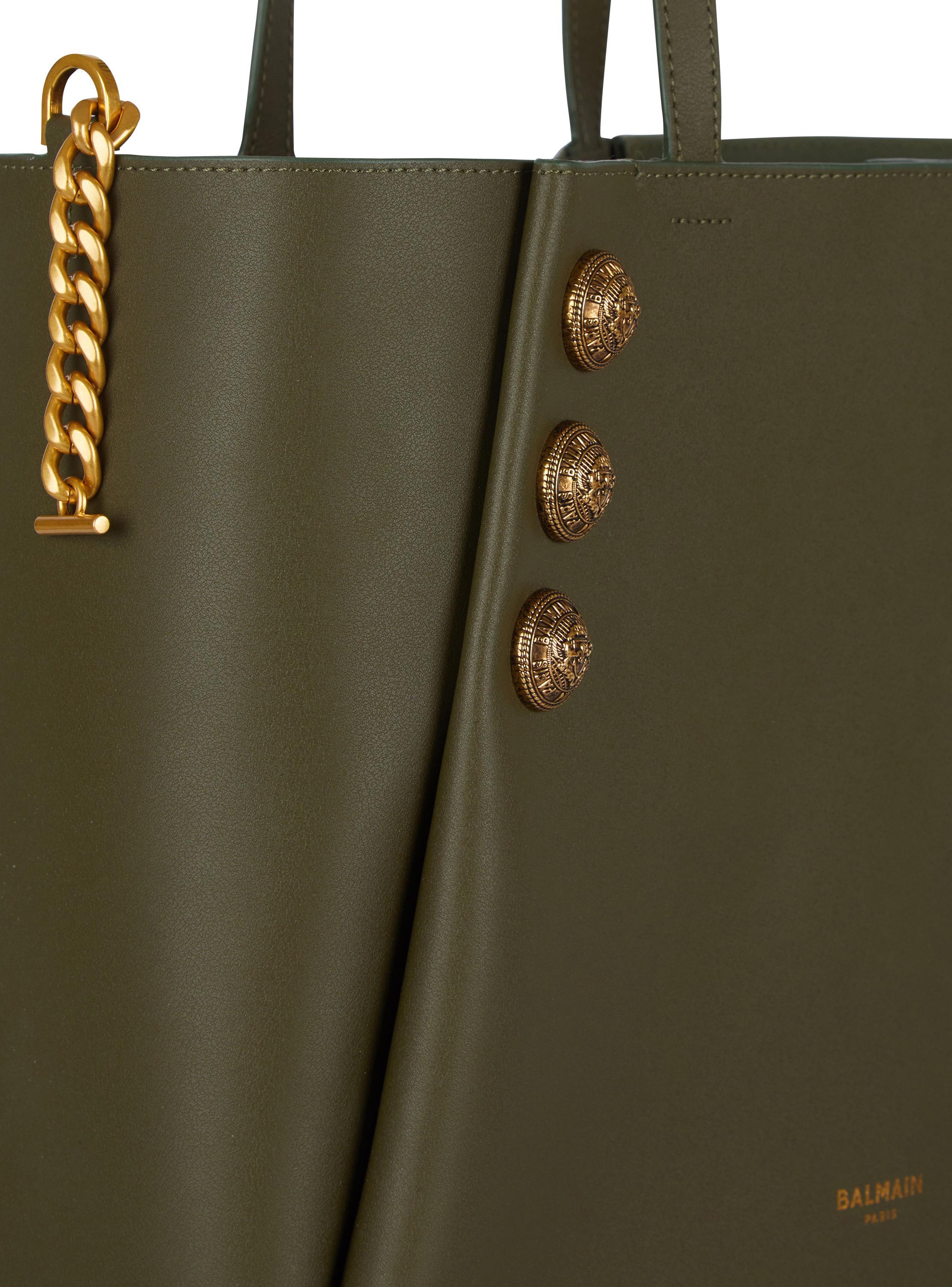 Emblème leather tote bag Product Image