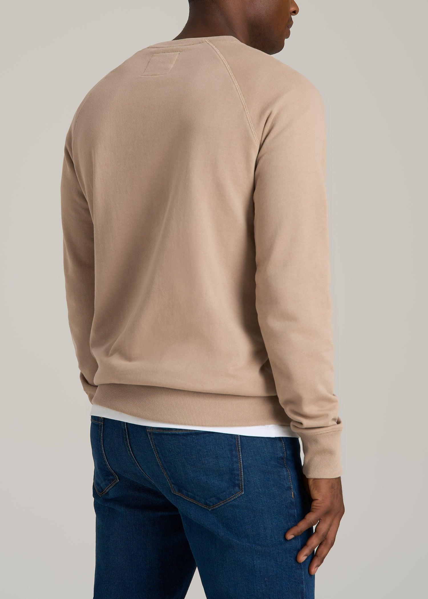 Wearever 2.0 French Terry Crewneck Sweatshirt for Tall Men in Light Camel Product Image