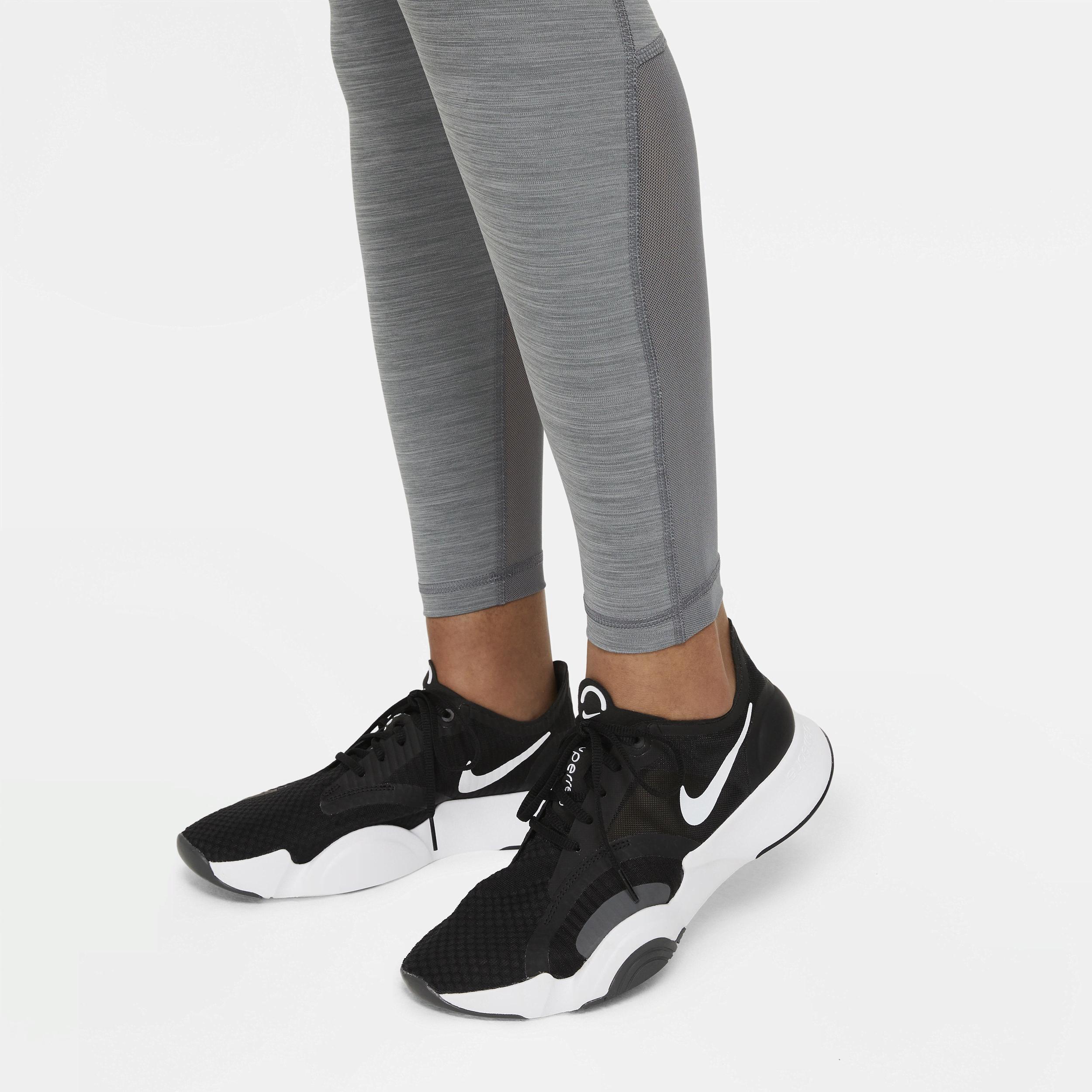 Nike Womens Pro 365 Tights - Black/Smoke Grey Heather/White Product Image