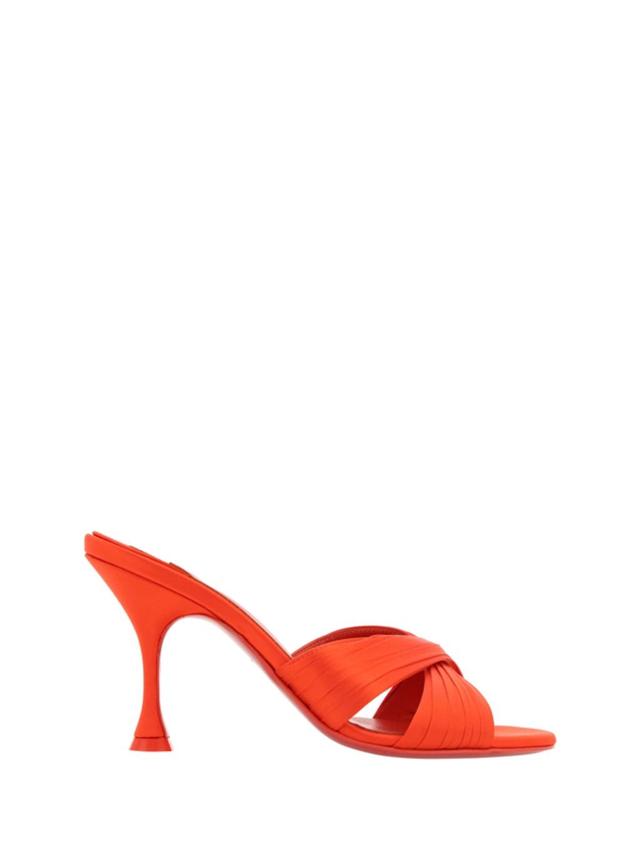 Nicol Is Back Crisscross Mule Sandals In Red Product Image