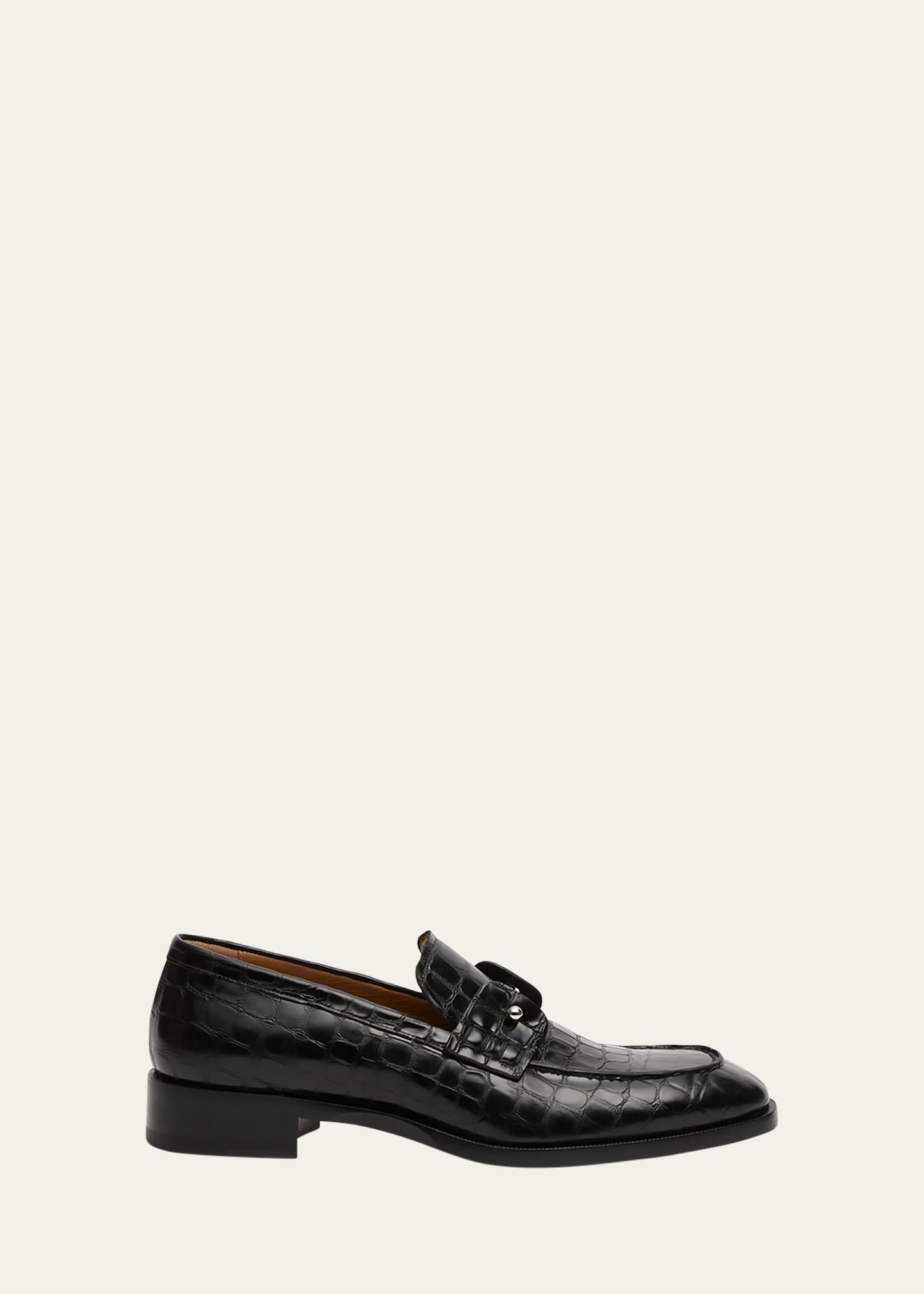 Men's Chambelimoc Croc-Embossed Leather Loafers Product Image