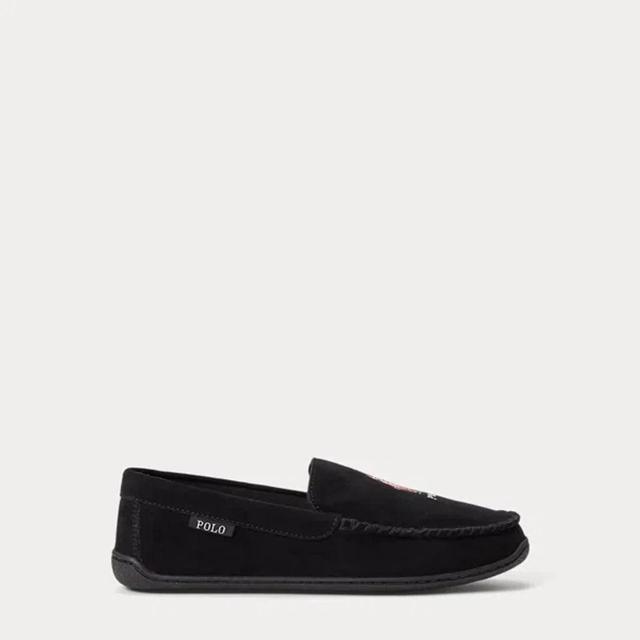 POLO RALPH LAUREN Brenan Polo Bear Suede Loafer In Black Product Image