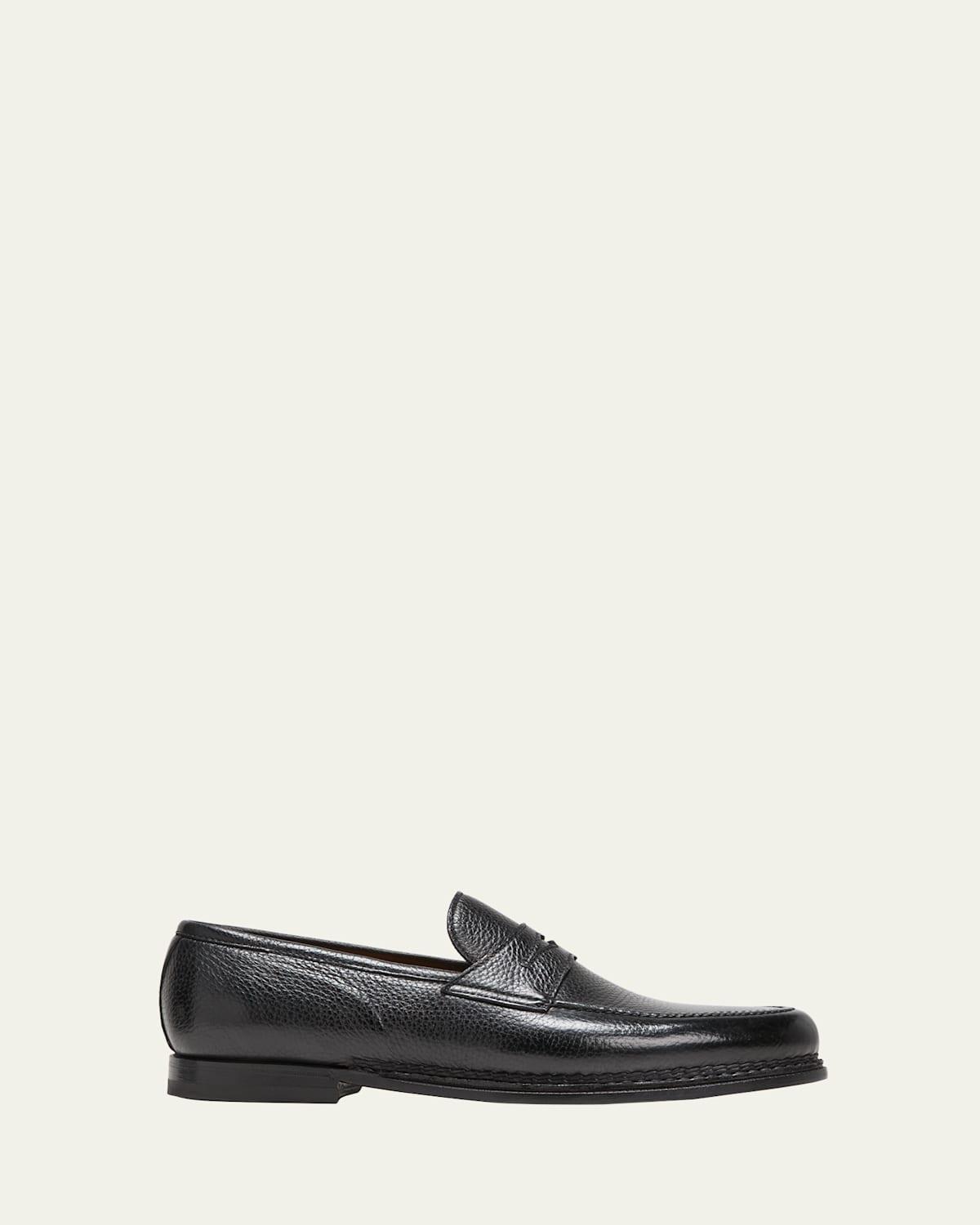 Mens Savarese II Deerskin Penny Loafers Product Image