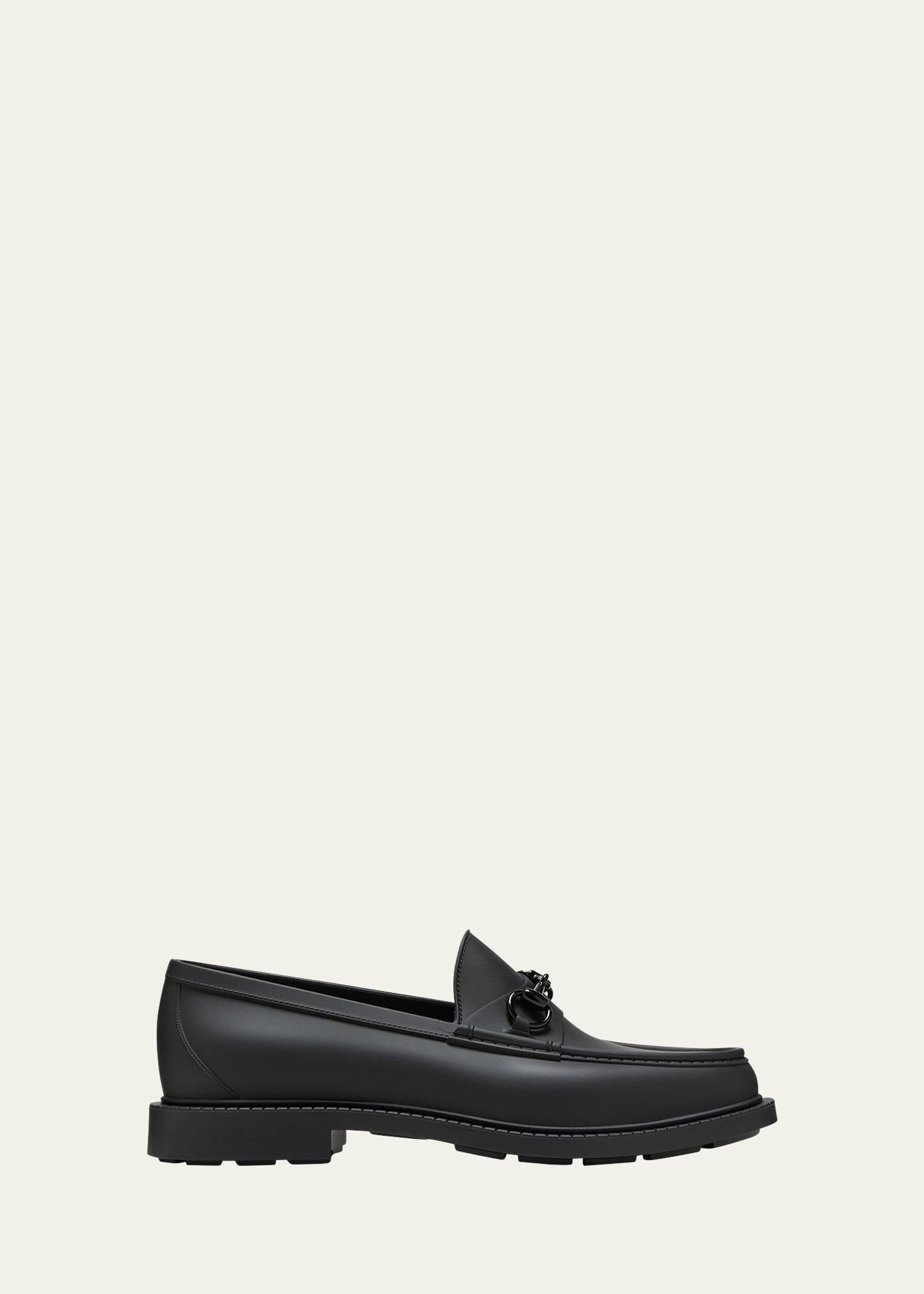 Men's New Dark Rubber Bit Loafers Product Image