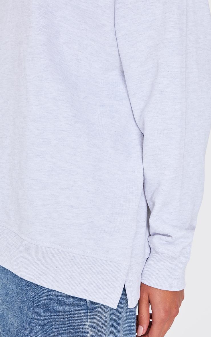 Ice Grey Premium Fleeceback Longline Sweatshirt Product Image