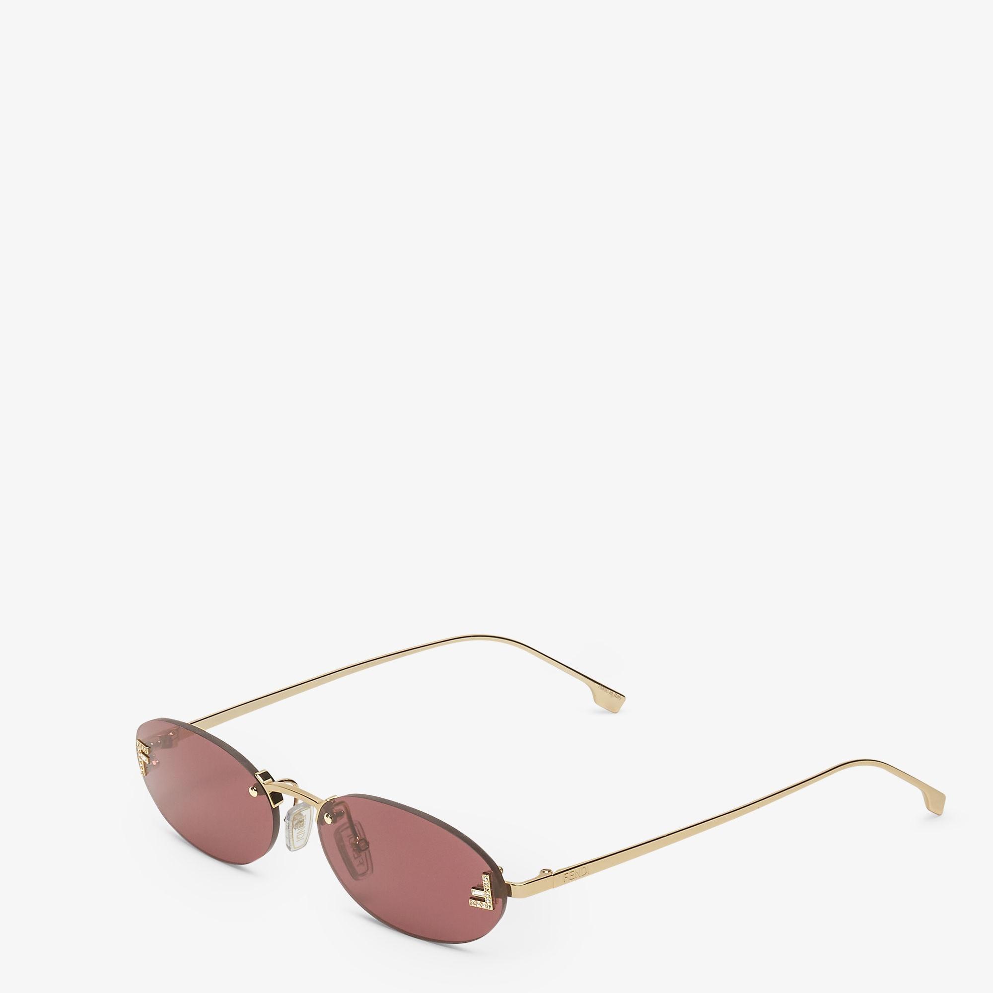 Fendi First CrystalGold-colored sunglasses Product Image