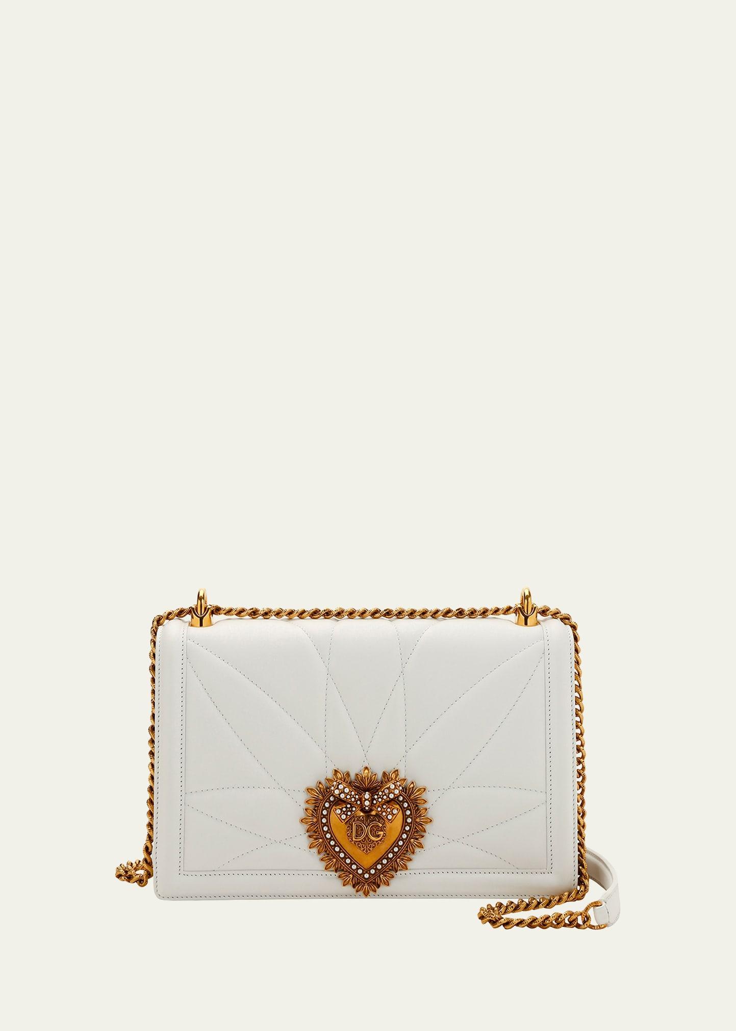 Dolce & Gabbana Devotion Logo Heart Lambskin Crossbody Bag Product Image