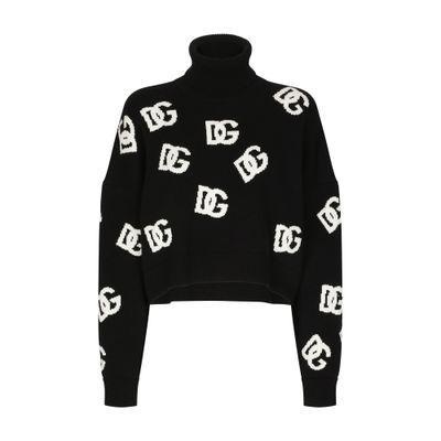 Cropped Cashmere Sweater With Dg Logo Inlay In Combined Colour Product Image