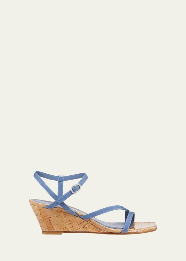 Oasis Patent Ankle-Strap Wedge Sandals Product Image