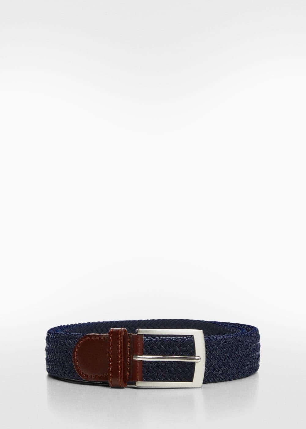 MANGO MAN - Braided elastic belt dark navyMen Product Image