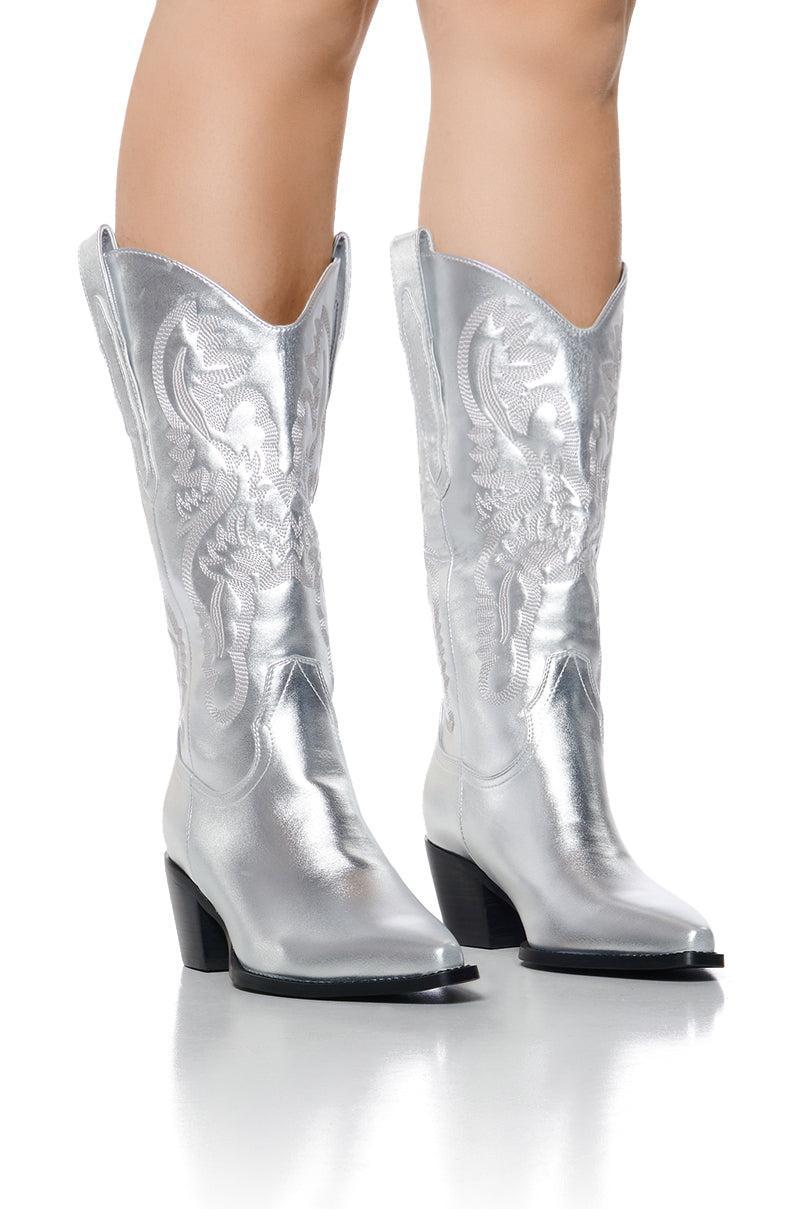 AZALEA WANG FLINT SILVER COWBOY BOOTIE Product Image