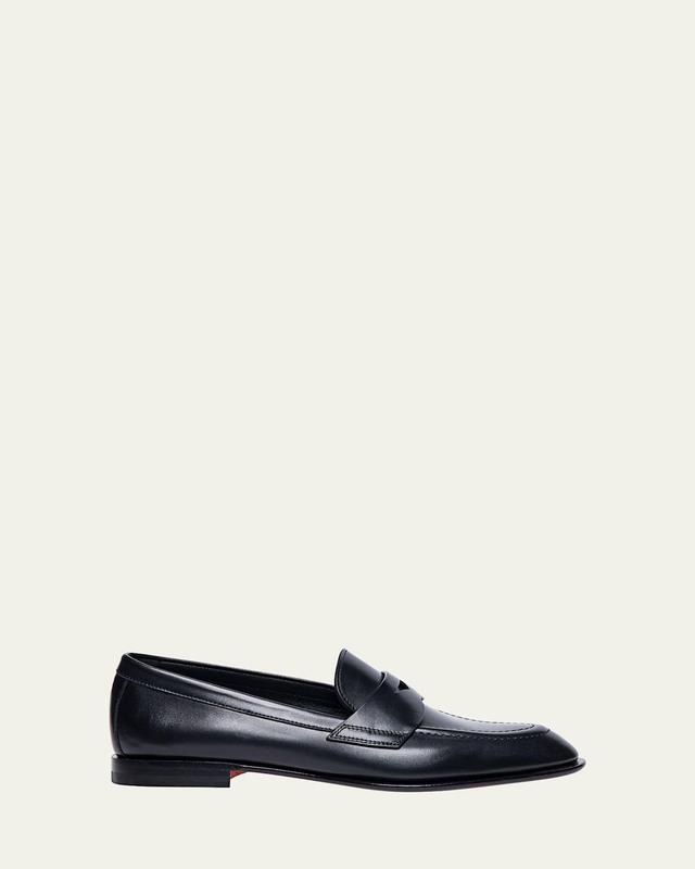 Burnished Leather Loafers Product Image